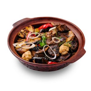 Запечённая баранина с овощами
