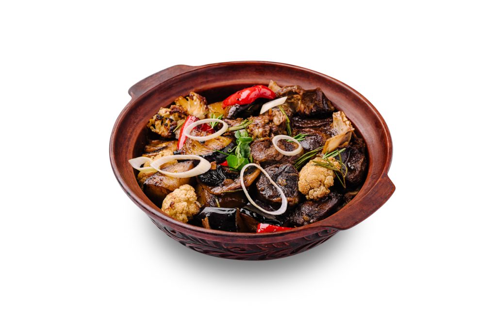 Запечённая баранина с овощами